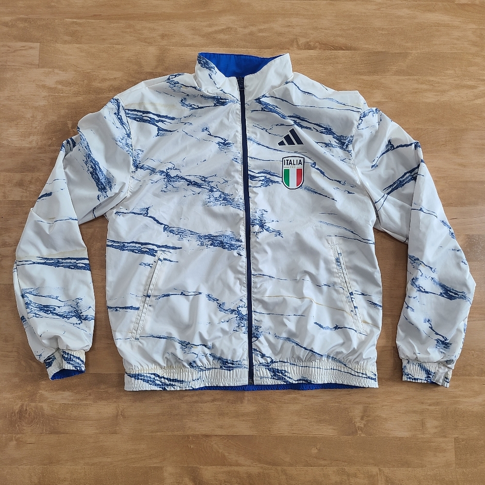 Adidas Italy FIGC Anthem Reversible Full Zip Jacket
